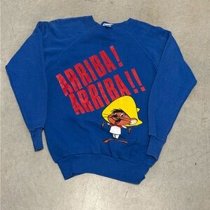Vintage 90's Looney Tunes Speedy Gonzales Crewneck Sweatshirt Size Medium